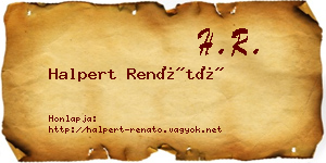Halpert Renátó névjegykártya